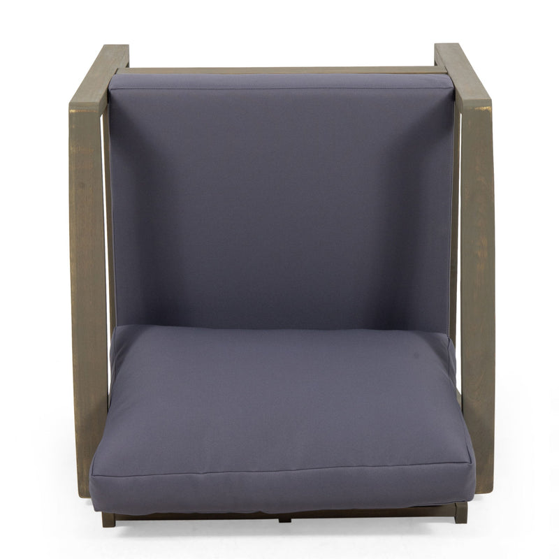 Noble House Samwell outdoor club arm chair with cushioned seat and backrest, ideal for patio or garden relaxation.