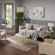 Bordeaux - Coffee Table - White / Gold - R&R Furniture Gallery (Fountain Valley, CA)