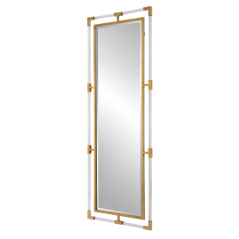 Uttermost Balkan iron wall mirror with a decorative frame, showcasing a stylish, reflective surface for modern home decor.
