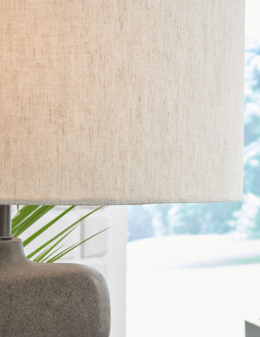 Danacy - Paper Table Lamp - Distressed Black - R&R Furniture Gallery (Fountain Valley, CA)