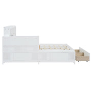 Platform Bed With Multi Functional Storage Space, Nightstand, 2 Drawers, USB Ports And Desk - R&R Furniture Gallery (Fountain Valley, CA)