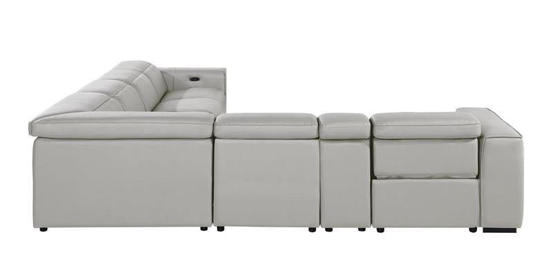 1224 - 7-Piece L-Shaped Sectional Sofa In With 3 Power Recliners & Power Headrests