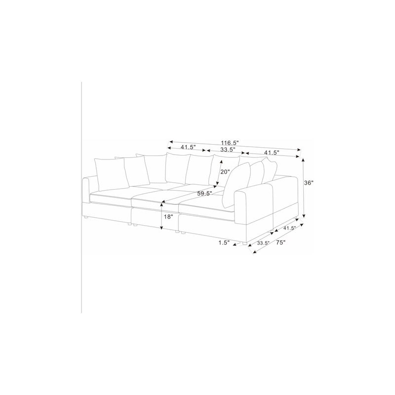 Haven - 6 Piece Modular Sectional - R&R Furniture Gallery (Fountain Valley, CA)