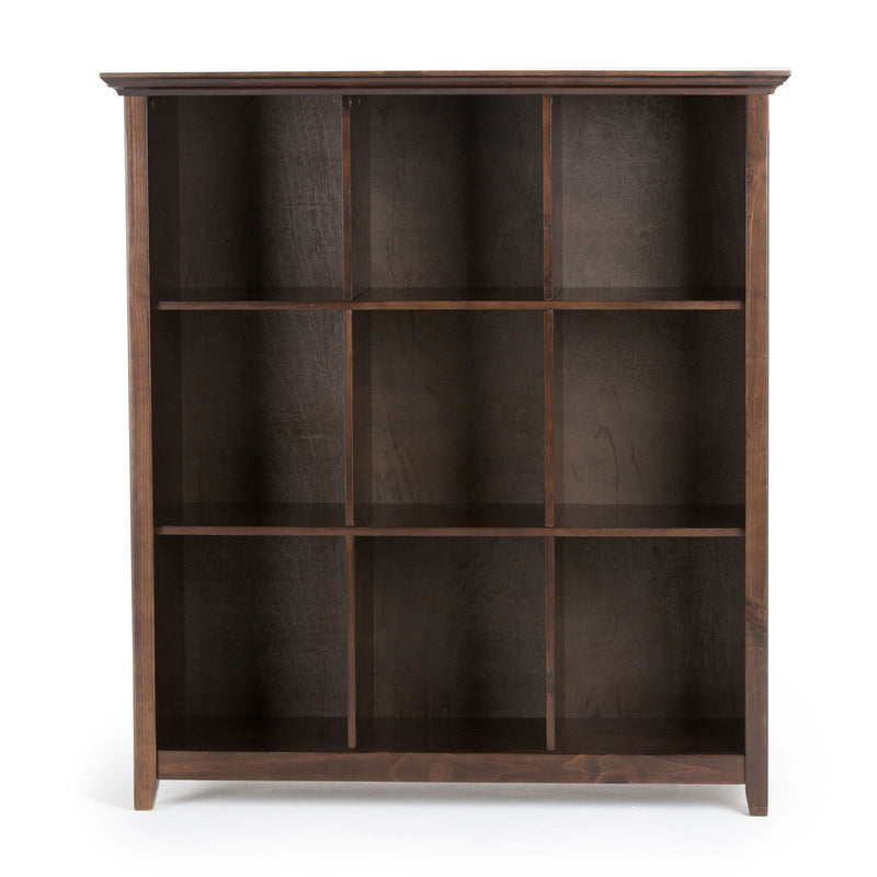 Simpli-Home Acadian handcrafted cube storage organizer with multiple cube compartments for versatile home organization.