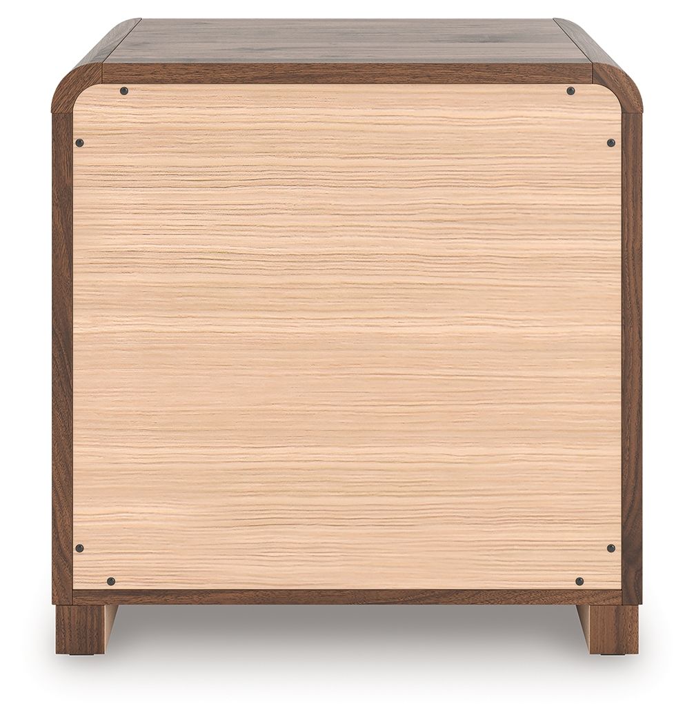 Fortlorn - Two Drawer Night Stand - Walnut Brown - R&R Furniture Gallery (Fountain Valley, CA)