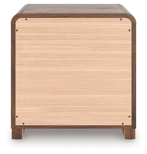 Fortlorn - Two Drawer Night Stand - Walnut Brown - R&R Furniture Gallery (Fountain Valley, CA)