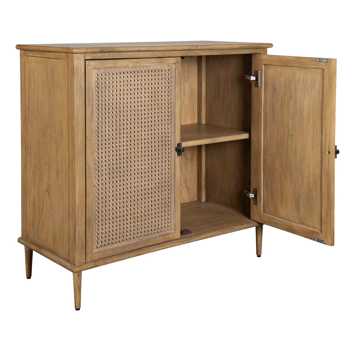 Coast - 2 Door Rattan Cabinet - Woodtone