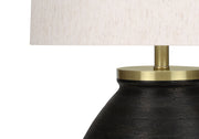 Lighting, Table Lamp, Concrete, Contemporary - Black / Cream - R&R Furniture Gallery (Fountain Valley, CA)