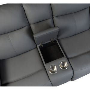 Blanche - Sectional Sofa With LED Lighting And Integrated Speaker - Gray
