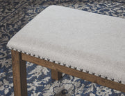 Moriville - Upholstered Bench - Beige - R&R Furniture Gallery (Fountain Valley, CA)