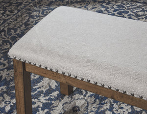 Moriville - Upholstered Bench - Beige - R&R Furniture Gallery (Fountain Valley, CA)