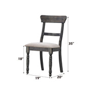 Leventis - Side Chair (Set of 2) - Light Brown Linen & Weathered Gray - R&R Furniture Gallery (Fountain Valley, CA)