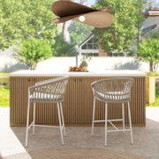 Maiden - Patio Counter Stool Sunproof Olefin (Set of 2) - R&R Furniture Gallery (Fountain Valley, CA)