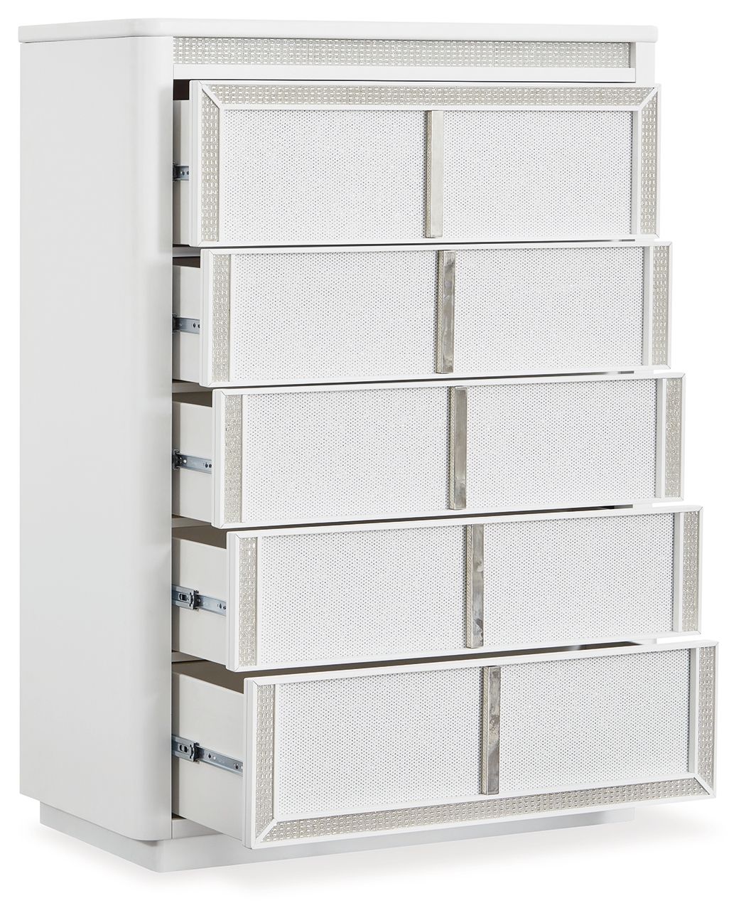 Chalanna - Five Drawer Chest - White - R&R Furniture Gallery (Fountain Valley, CA)