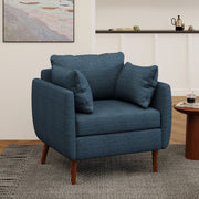 Luminate - Upholstered Fabric Club Chair With Tapered Legs And 2 Accent Pillows - R&R Furniture Gallery (Fountain Valley, CA)