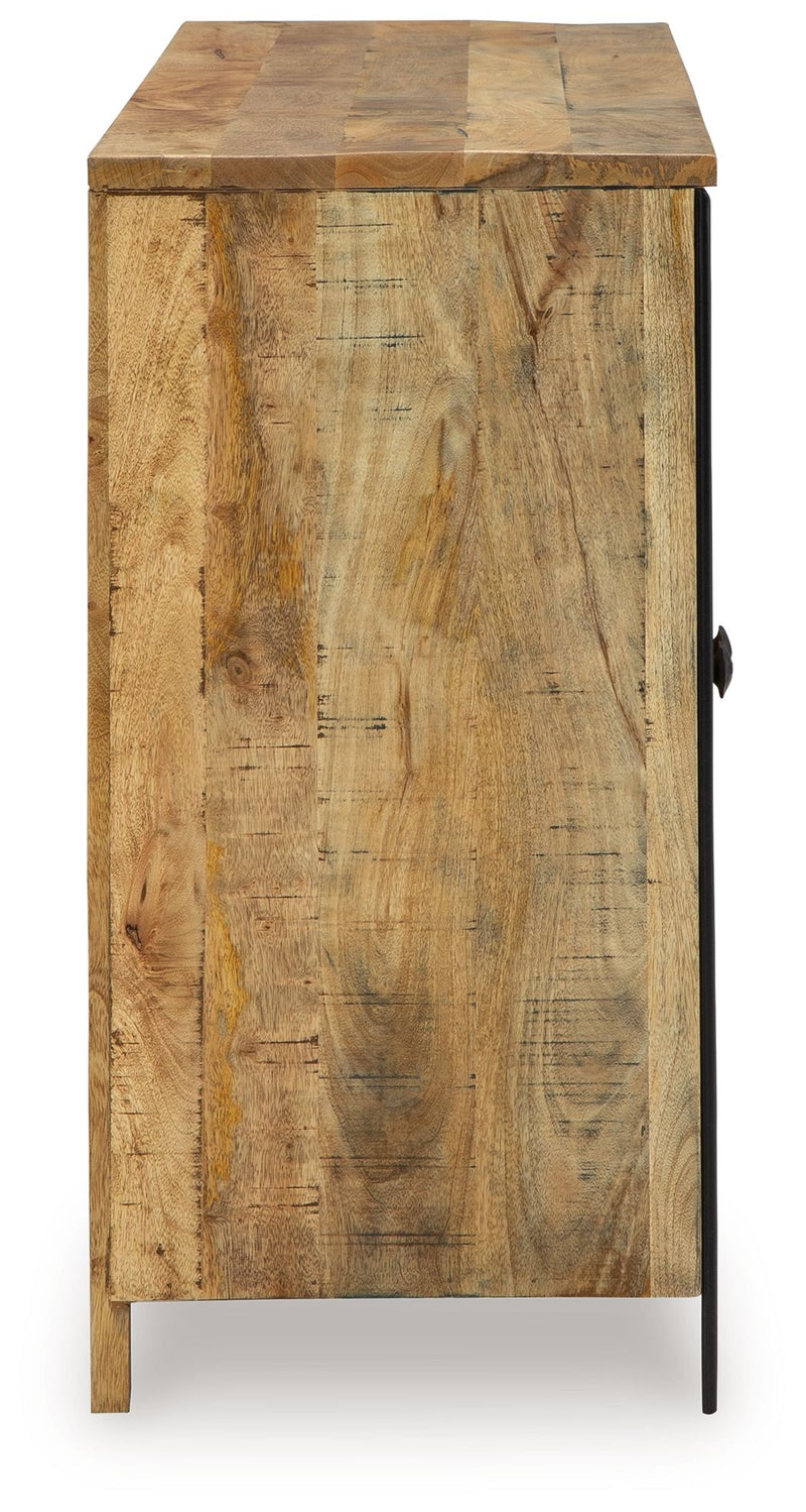 Camney - Accent Cabinet - Brown / Black - R&R Furniture Gallery (Fountain Valley, CA)