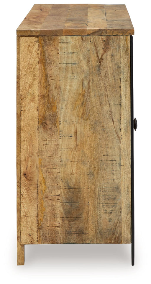 Camney - Accent Cabinet - Brown / Black - R&R Furniture Gallery (Fountain Valley, CA)