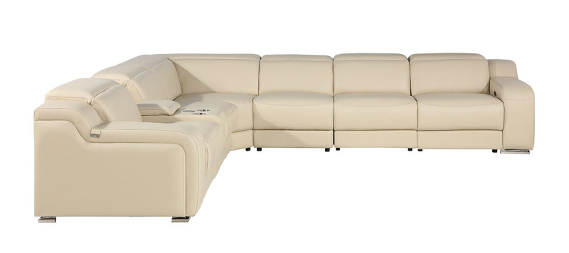 1116 - Power Reclining Italian Leather Sectional - R&R Furniture Gallery (Fountain Valley, CA)