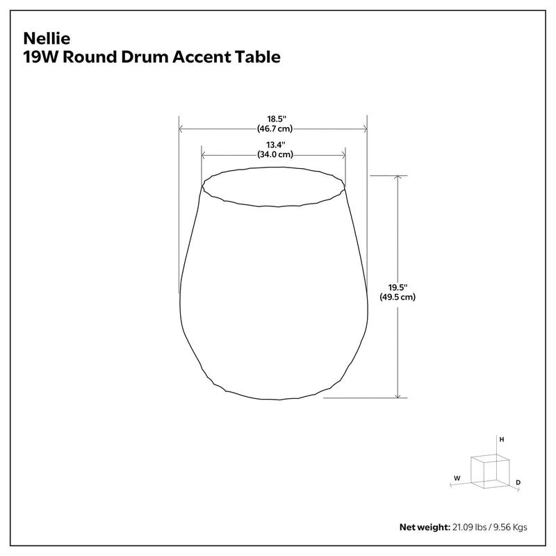 Nellie - Cast Aluminum Side Table - Black - R&R Furniture Gallery (Fountain Valley, CA)