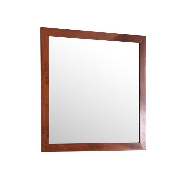 Modern design Burlington wall mirror by Glory Furniture with a sleek transitional style, featuring a rectangular frame and reflective surface.