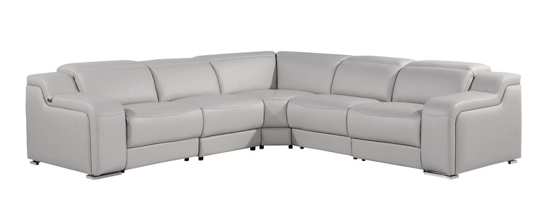 1116 - Power Reclining Italian Leather Sectional - R&R Furniture Gallery (Fountain Valley, CA)