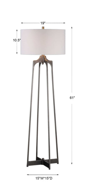 Adrian - Modern Floor Lamp - Silver