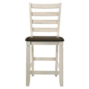Tasnim - Counter Height Chair (Set of 2) - Oak & Antique White - R&R Furniture Gallery (Fountain Valley, CA)
