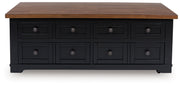 Wildenauer - Lift Top Cocktail Table - Brown / Black - R&R Furniture Gallery (Fountain Valley, CA)