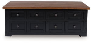 Wildenauer - Lift Top Cocktail Table - Brown / Black - R&R Furniture Gallery (Fountain Valley, CA)