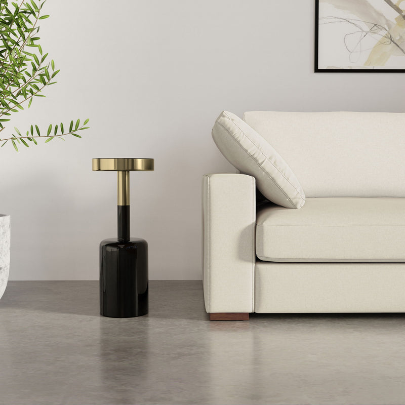 Frannie - Side Table - Gold / Black - R&R Furniture Gallery (Fountain Valley, CA)
