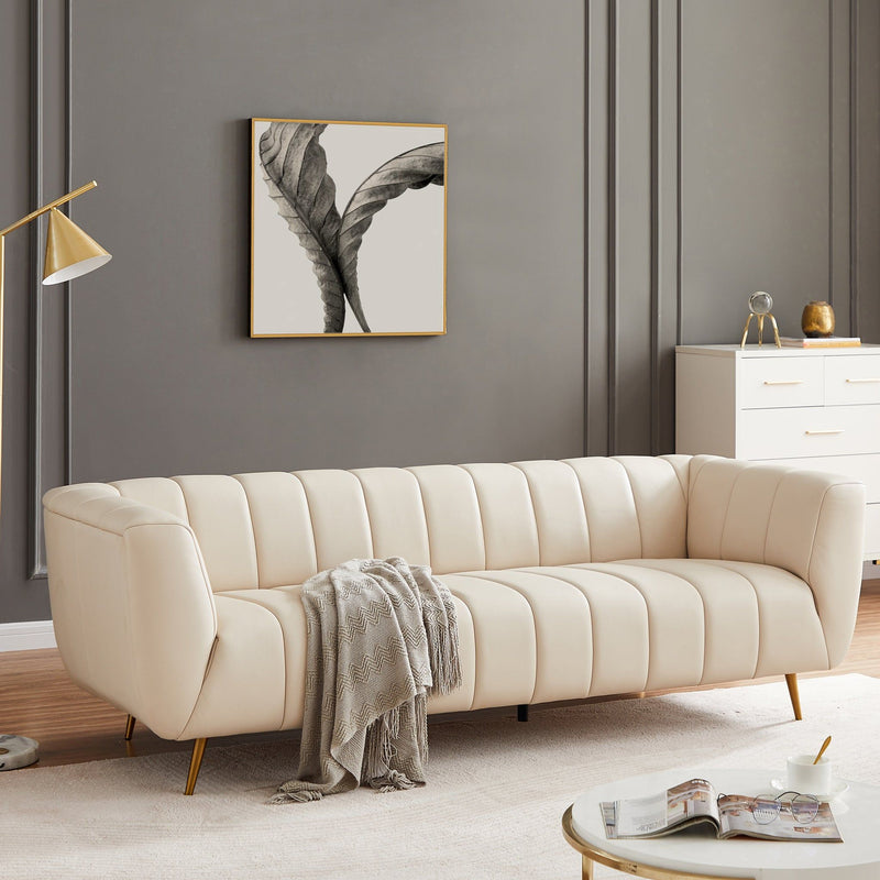 Lamattina - Genuine Italian Channel Tufted Sofa - R&R Furniture Gallery (Fountain Valley, CA)