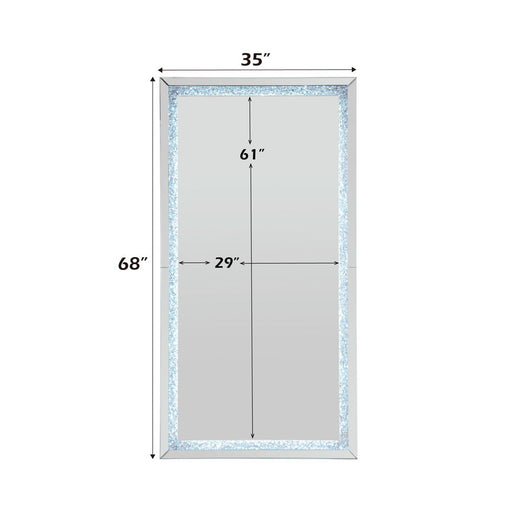 Noralie - Floor Mirror - Faux Diamonds & Mirrored - R&R Furniture Gallery (Fountain Valley, CA)
