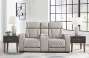Boyington - Power Reclining Loveseat With Console/Adj Hdrst - R&R Furniture Gallery (Fountain Valley, CA)