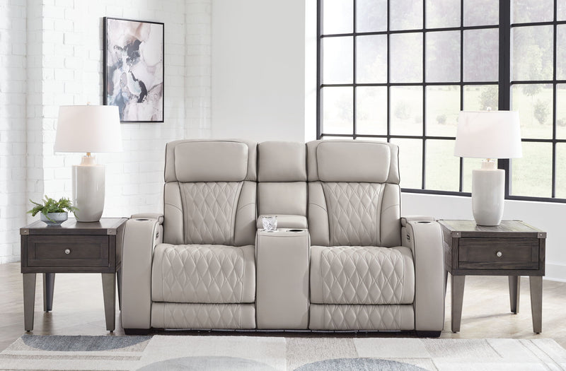 Boyington - Power Reclining Loveseat With Console/Adj Hdrst - R&R Furniture Gallery (Fountain Valley, CA)
