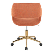 Lumi Source Margarite contemporary task desk chair with black upholstery and adjustable height for modern office use