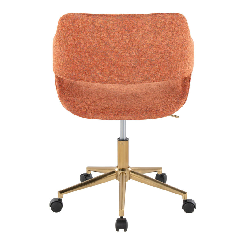 Lumi Source Margarite contemporary task desk chair with black upholstery and adjustable height for modern office use