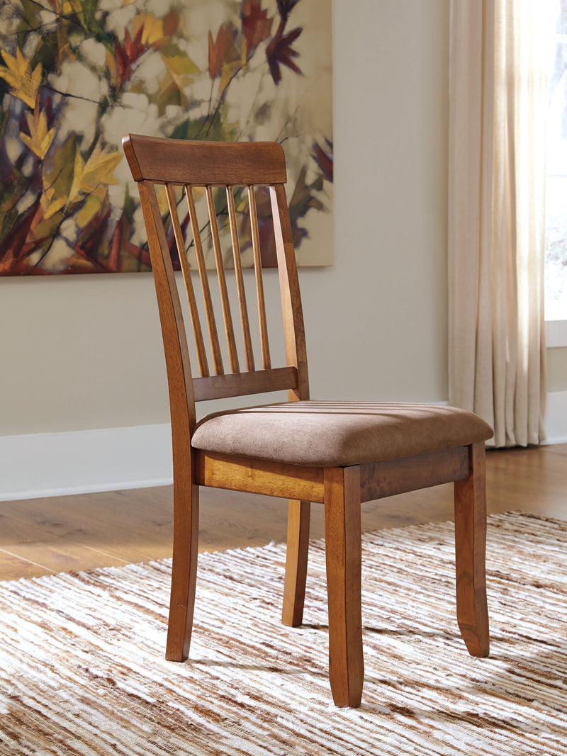Berringer - Dining UPH Side Chair (Set of 2) - Rustic Brown - R&R Furniture Gallery (Fountain Valley, CA)