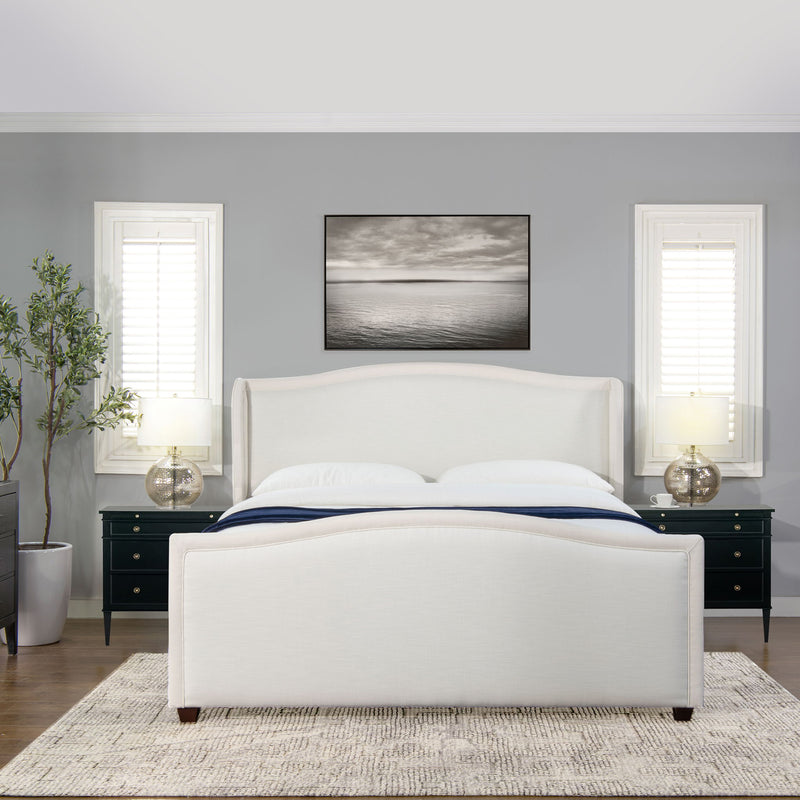 Carmen - Upholstered Wingback Panel Bed Frame - R&R Furniture Gallery (Fountain Valley, CA)