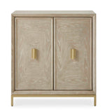 Light brown Alessia 2-door accent cabinet by Uttermost with sleek design and modern hardware, perfect for stylish storage.
