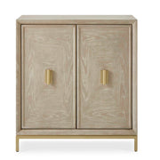 Light brown Alessia 2-door accent cabinet by Uttermost with sleek design and modern hardware, perfect for stylish storage.