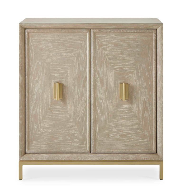 Light brown Alessia 2-door accent cabinet by Uttermost with sleek design and modern hardware, perfect for stylish storage.