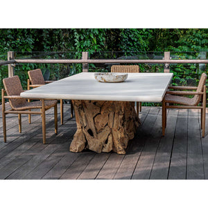 Stonewood - Indoor-Outdoor Ping-Pong Dining Table - White / Woodtone