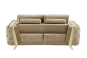 1051 - Contemporary Velvet Sofa - R&R Furniture Gallery (Fountain Valley, CA)