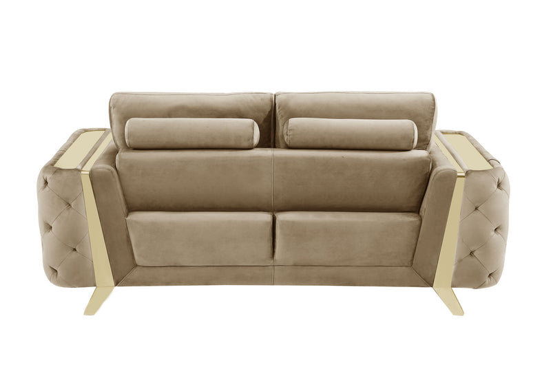 1051 - Contemporary Velvet Sofa - R&R Furniture Gallery (Fountain Valley, CA)