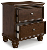 Danabrin - Two Drawer Nightstand - Brown - R&R Furniture Gallery (Fountain Valley, CA)