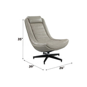 Piran - Accent Chair With Swivel - Twilight Top Grain Leather - R&R Furniture Gallery (Fountain Valley, CA)