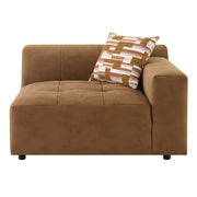Zoey - Modular - RF Arm Chair With Pillow - Chocolate Suede - R&R Furniture Gallery (Fountain Valley, CA)