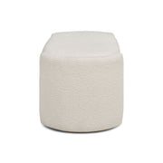 Fuji - Oval Storage Bench, Upholstered - Ivory White - R&R Furniture Gallery (Fountain Valley, CA)