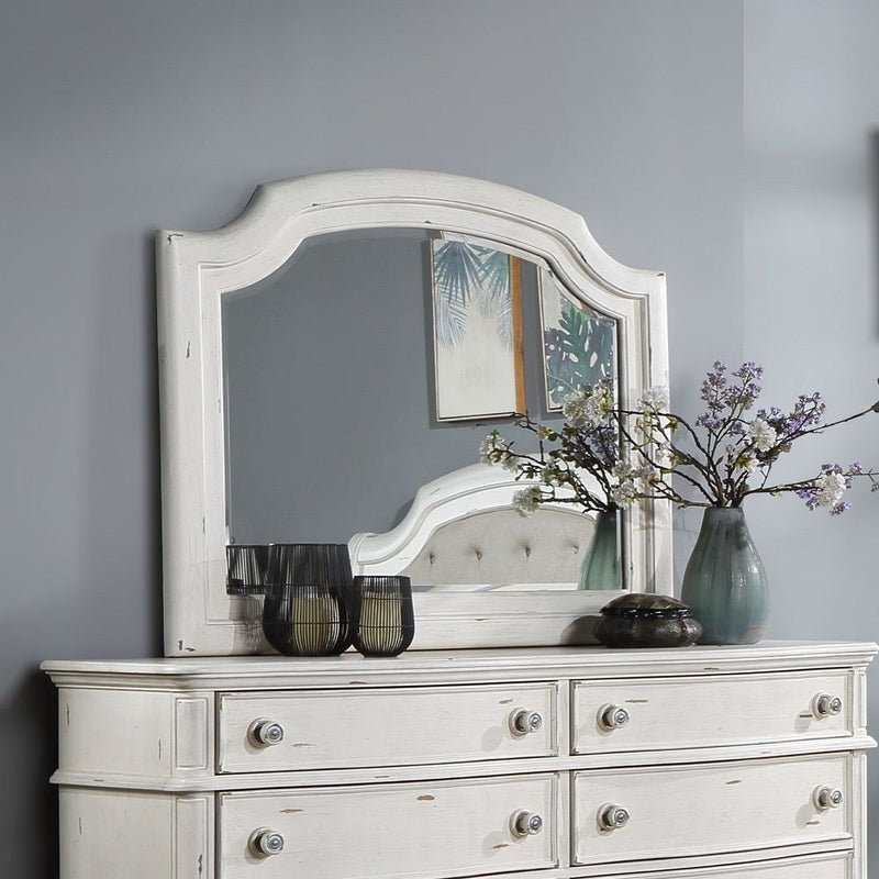 Jaqueline - Mirror - Antique White - R&R Furniture Gallery (Fountain Valley, CA)