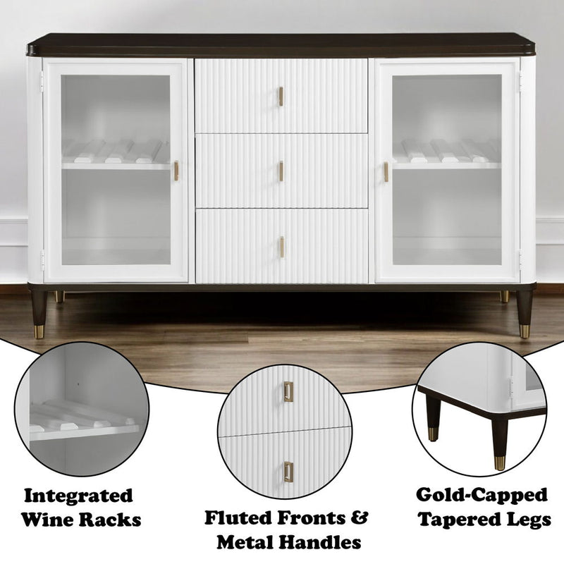 Carena - Server - White & Brown - R&R Furniture Gallery (Fountain Valley, CA)